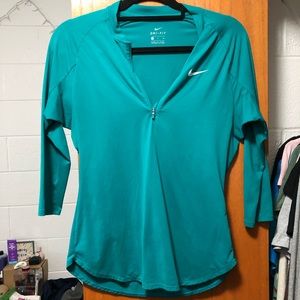 Teal Nike 3/4 zip up